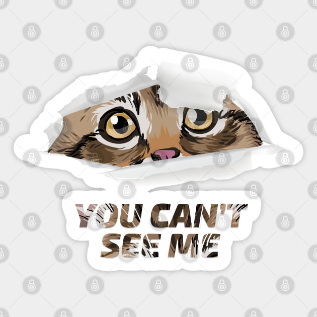 You can't see me cat design Sticker by STUDIOVO